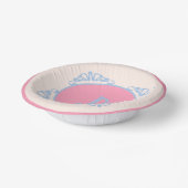 ピンクパーソナライズされたとブルー ペーパーボウル (傾斜あり)