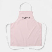 ピンクパーソナライズされたと名前モノグラム | エレガントカスタム エプロン (正面)