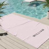 ピンクパーソナライズされたと名前モノグラム | エレガントカスタム ビーチタオル