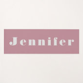 ピンクパーソナライズされたと名前 ヨガマット (正面(横))