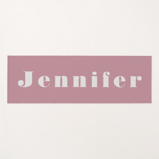 ピンクパーソナライズされたと名前 ヨガマット (正面(横))