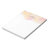 ピンクパーソナライズされたと桃のメモ帳 ノートパッド (回転)