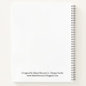 ピンクパーソナライズされたと灰色のノート ノートブック (裏面)