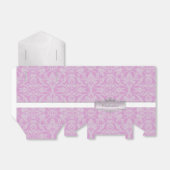 ピンクパーソナライズされたと白のダマスクのお願いボックス フェイバーボックス (折り畳みなし)