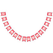 ピンクパーソナライズされたと白のドット金ゴールドトリム結婚ズ バンティングフラッグ (全)