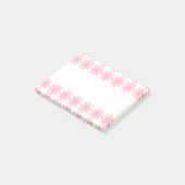 ピンクパーソナライズされたと白のフローラ ポストイット (アングル)