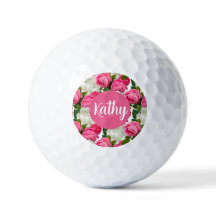 ピンクパーソナライズされたと白のローズフローラ