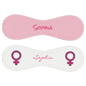 ピンクパーソナライズされたと白の女性シンボル ソフトボール (パネル)