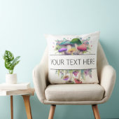 ピンクパーソナライズされたと紫のキノコテーマ クッション (椅子)