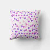ピンクパーソナライズされたと薄紫バルーン クッション (裏面)