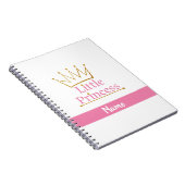 ピンクパーソナライズされたと金ゴールドリトルプリンセス ノートブック (右側)