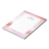 ピンクパーソナライズされたと錆の水の色メモ帳 ノートパッド (回転)