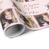 ピンクパーソナライズされたのクリスマス ラッピングペーパー (ロールコーナー)