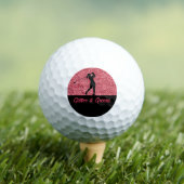 ピンクパーソナライズされたのゴルフボール ゴルフボール (インサイチュ 木)