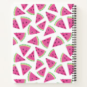 ピンクパーソナライズされたのサマースイカ模様 ノートブック (裏面)