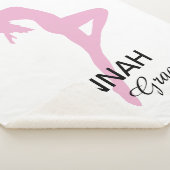 ピンクパーソナライズされたのジャズダンサー シェルパブランケット (3/4)