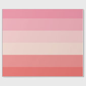 ピンクパーソナライズされたのストライプ ラッピングペーパー (フラット)