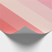 ピンクパーソナライズされたのストライプ ラッピングペーパー (角)