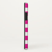 ピンクパーソナライズされたのストライプ Case-Mate iPhoneケース (裏面/右)