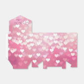 ピンクパーソナライズされたのスパークルハートお気に入り フェイバーボックス (折り畳みなし)