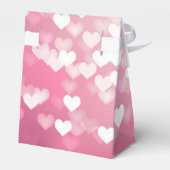 ピンクパーソナライズされたのスパークルハートお気に入り フェイバーボックス (裏面サイド)