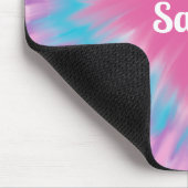 ピンクパーソナライズされたのタイ染料ハートマウスパッド マウスパッド (コーナー)