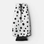 ピンクパーソナライズされたのハートとドットのボトルクール ボトルクーラー (裏面)