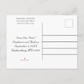 ピンクパーソナライズされたのハートは甘結婚い救 案内ポストカード (裏面)