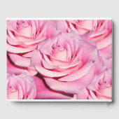 ピンクパーソナライズされたのバラのゲストハウス ゲストブック (裏面)