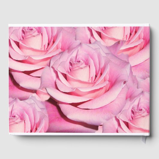 ピンクパーソナライズされたのバラのゲストハウス ゲストブック (裏面)