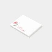 ピンクパーソナライズされたのバラのポストイットノート ポストイット (アングル)