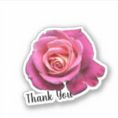 ピンクパーソナライズされたのバラ シール (正面)