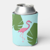ピンクパーソナライズされたのフラミンゴ熱帯 缶クーラー (缶正面)