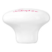 ピンクパーソナライズされたのフラミンゴ セラミックノブ (側面)