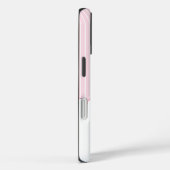 ピンクパーソナライズされたのフローラストライプモノグラム Case-Mate iPhoneケース (裏面 / 右)