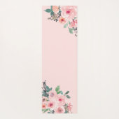 ピンクパーソナライズされたのフローラバラ ヨガマット (裏面)