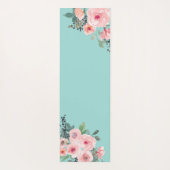 ピンクパーソナライズされたのフローラバラ ヨガマット (裏面)