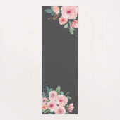 ピンクパーソナライズされたのフローラバラ ヨガマット (裏面)