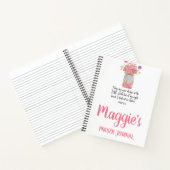 ピンクパーソナライズされたのフローラ聖句スパイラル ノートブック (内部)