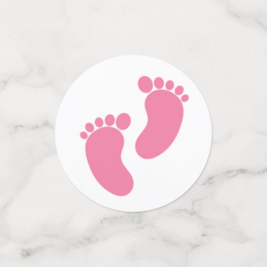 ピンクパーソナライズされたのベビーシャワー コンフェッティ (スモール正面)