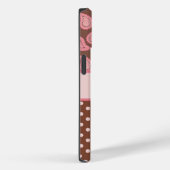 ピンクパーソナライズされたのペイズリー&水玉模様の電話ケース Case-Mate iPhoneケース (裏面 / 右)