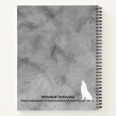 ピンクパーソナライズされたのマネの白いユニコーン ノートブック (裏面)