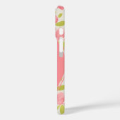 ピンクパーソナライズされたのミセスいつも右の花柄 Case-Mate iPhoneケース (裏面 / 左)