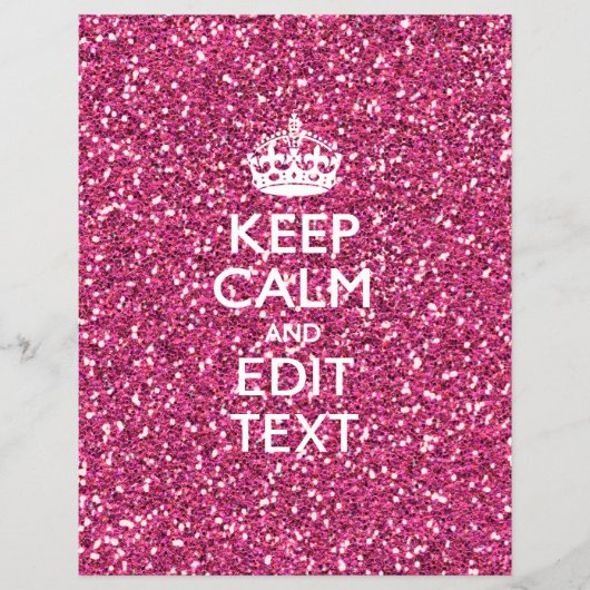 ピンクパーソナライズされたのローの穏やかさとテキスト チラシ (正面)