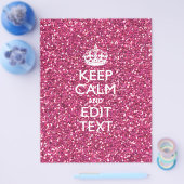 ピンクパーソナライズされたのローの穏やかさとテキスト チラシ (シングル)