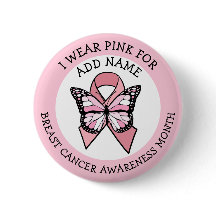 ピンクパーソナライズされたの乳がん認知月Bu