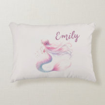 ピンクパーソナライズされたの人魚まくら