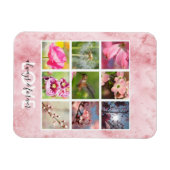 ピンクパーソナライズされたの写真の愛 マグネット (横)