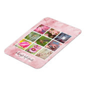 ピンクパーソナライズされたの写真の愛 マグネット (左側)