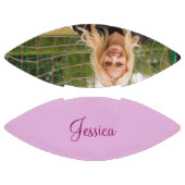 ピンクパーソナライズされたの可愛い女の子の写真 アメリカンフットボール (パネル)